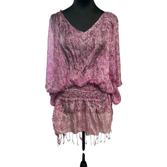 Love Shop Purple Lightweight Beach Coverup/Mini Dress Size S/M - Picture 1 of 3